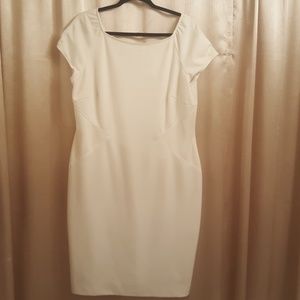 Size14 cap sleeve white dress